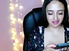 Big Tits Boobs Brunette Busty Dildo MILF Solo Webcam