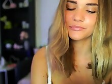 Blonde Dildo Masturbation Solo Teen Webcam