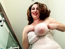 Big Tits Boobs Brunette Busty Dildo HD Masturbation MILF Solo