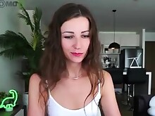 Amateur Brunette Masturbation Solo Strip Tease Teen Webcam