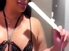 Brunette Close Up Cum Cumshot MILF Solo Stockings Strip Tease