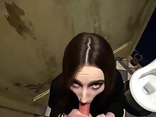 Blowjob Brunette Dick Fuck Hotel Huge Cock POV