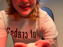 Close Up Cum Cumshot Redhead Solo Webcam