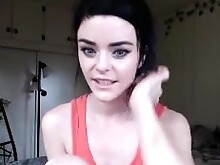 Amateur Brunette Masturbation Solo Strip Tease Teen Webcam