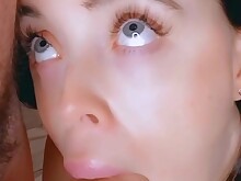 Amateur Blowjob Brunette Close Up HD MILF