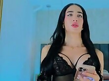 Amateur Brunette Cute Masturbation Solo Webcam