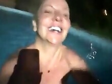 Big Tits Blonde Boobs Busty Nipples Outdoor Solo