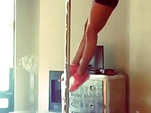 Amateur Brunette Bus Busty Solo Strip Tease