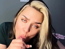Amateur Babe Blonde Blowjob Cum Cumshot Handjob HD Oral