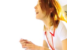 Ass Dildo HD Redhead Sweet Teen Uniform