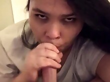 Amateur Blowjob Brunette Deepthroat Handjob POV Sucking Teen