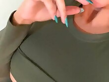 Big Tits Boobs Brunette Busty Close Up Dick Huge Cock Jerking MILF