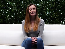 Amateur Blowjob Casting HD Redhead Solo