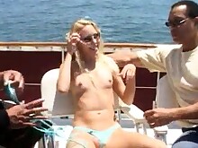 Amateur Blonde Blowjob Handjob Outdoor