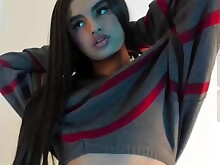 Babe Brunette Cute Masturbation Solo Webcam