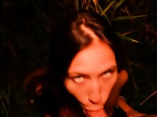 Amateur Blowjob Brunette Crazy Girlfriend Handjob Kinky Outdoor POV