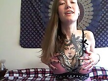 Big Tits Boobs Brunette Bus Busty Couch Solo Webcam