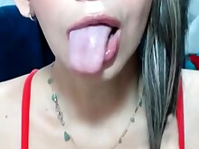 Brunette Close Up Fetish Masturbation Solo Webcam