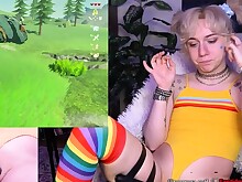 Amateur Blonde Gorgeous Lingerie Masturbation Panties Solo Tease Toys