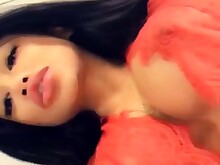 Amateur Big Tits Boobs Brunette Busty MILF Playing Pleasure Solo