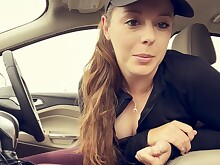 Amateur Babe Brunette HD Outdoor POV Public Solo