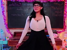 Babe Big Tits Boobs Brunette Busty Jerking Solo Uniform
