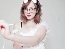 Amateur Blonde Cute Dildo Lingerie Solo Strip Tease Teen
