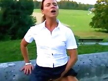 Amateur Masturbation Orgasm Outdoor Solo