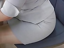 Asian Big Tits Boobs Busty Japanese Mature Secretary Stockings