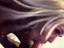 Babe Blonde Blowjob Curvy Deepthroat Dick Handjob POV Sucking