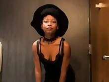 Black Ebony Gorgeous Shower Solo Strip Tease