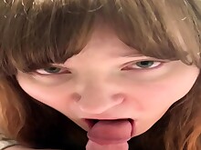 Blowjob Brunette Girlfriend Handjob POV