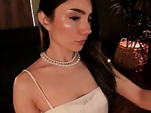 Babe Brunette Cute Masturbation Solo Webcam