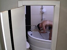 Amateur Brunette Crazy Girlfriend HD Hidden Cam Shower Small Tits Strip