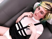Emo HD Ladyboy Masturbation Shemale Small Tits Solo Tits