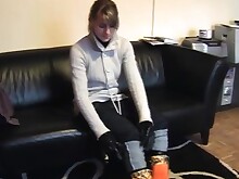 Anal Blonde Hooker Latex Masturbation Solo Webcam