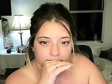 Big Tits Boobs Brunette Busty Close Up Dick Huge Cock Jerking Masturbation