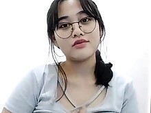 Amateur Asian Big Tits Boobs Busty Jerking Redhead Solo