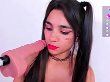 Amateur Brunette Solo Teen Toys