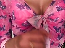 Amateur Big Tits Boobs Brunette Busty Jerking MILF Solo